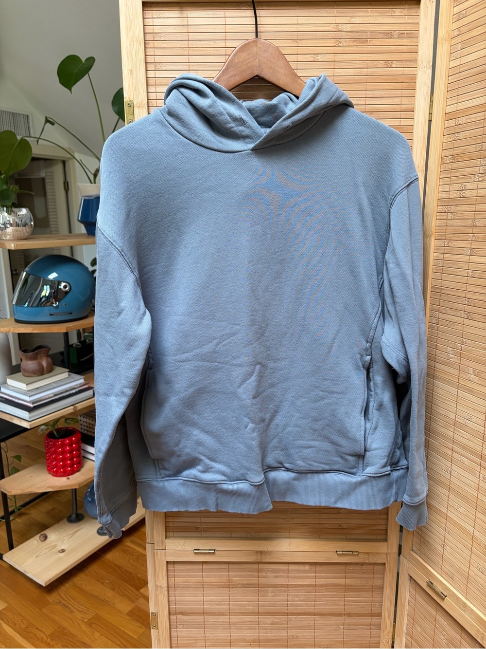 Theory Slate Blue Crewneck Hoodie